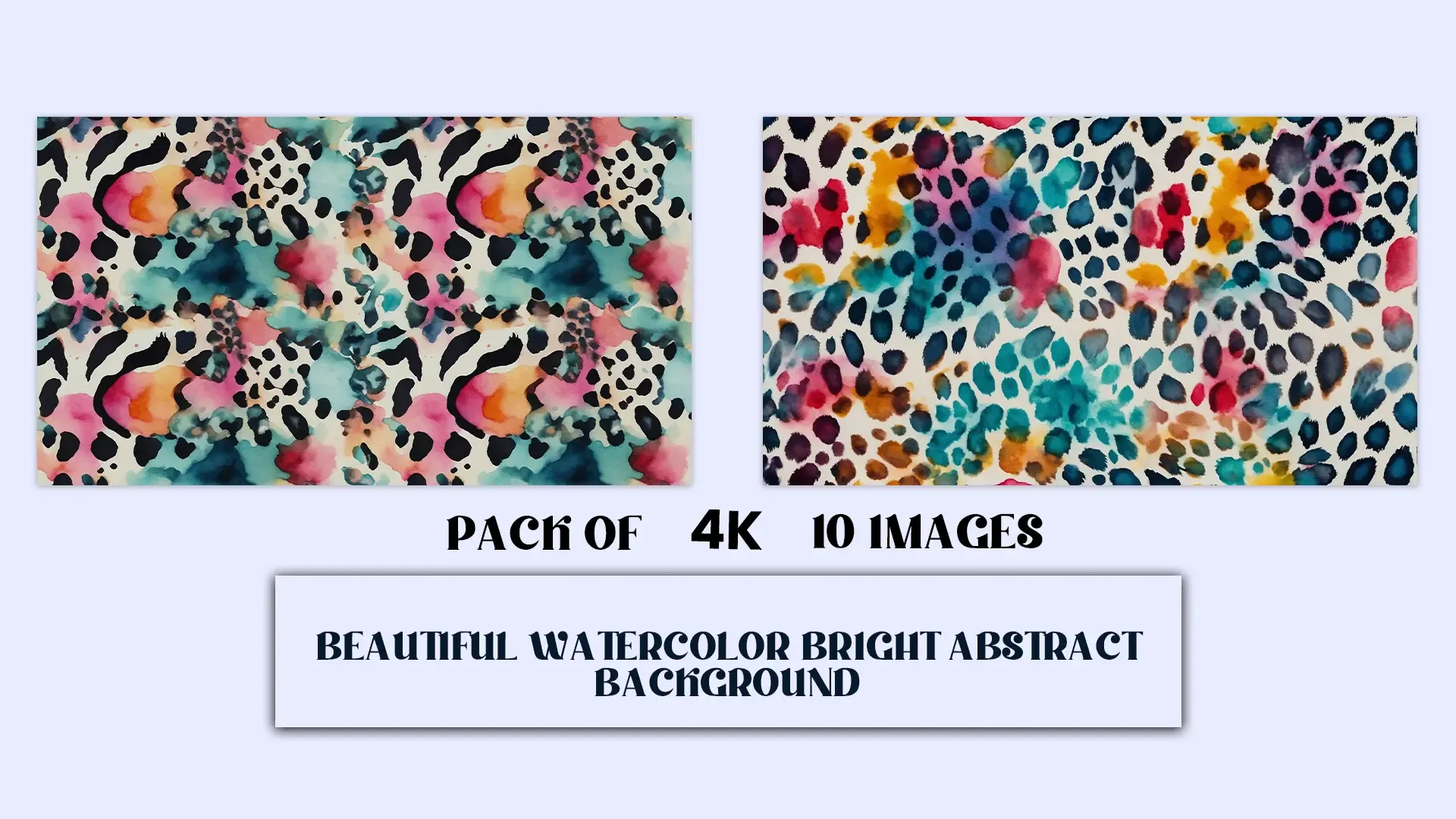 Bright Watercolor Abstract Animal Print Backgrounds image